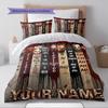 Name Custom Horror Halloween Pattern Bedding Set Quilt Cover Pillowcase Home Decor Gift (1 * duvet cover + 2 * pillowcase, without core)
