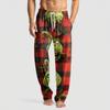 Men's Knitted Fashion Print Pocket Casual Pants Pajama Pants