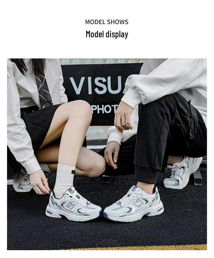 Pantofi tată versatili: Adidași la modă, respirabili, cu tălpi groase și logo-ul clasic N, pentru bărbați și femei