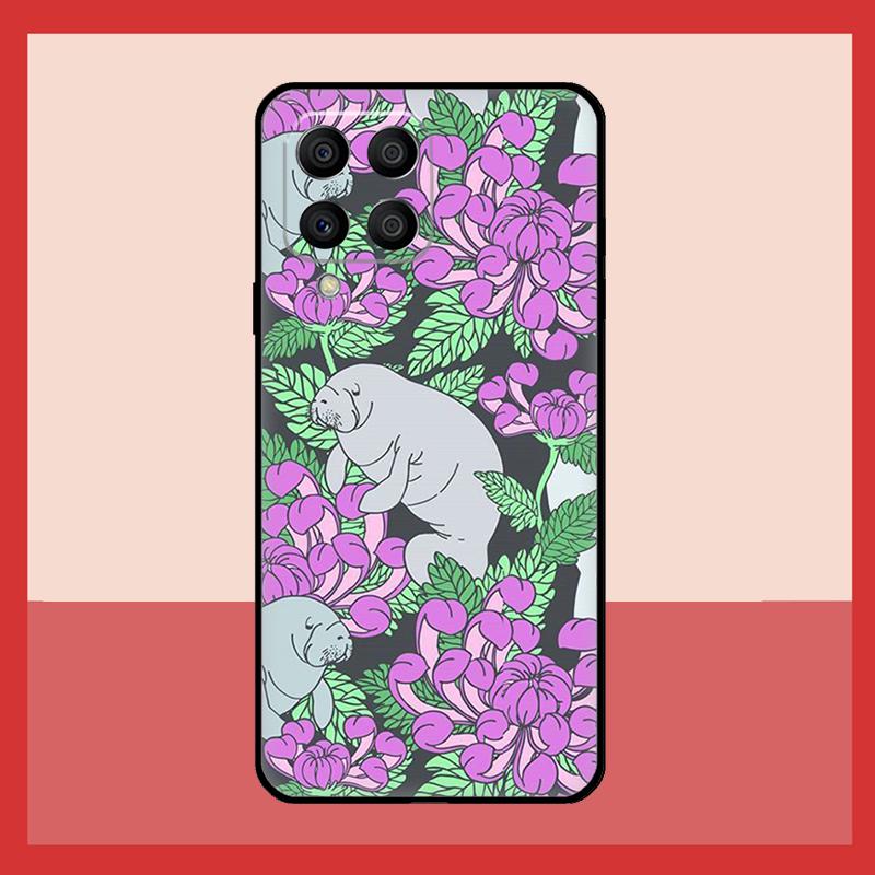 Cute Baby Manatee Case For Samsung Galaxy M31 M21 M13 M33 M53 M15 M35 M55 M16 M36 M56 M12 M32 M52 M14 M34 M54
