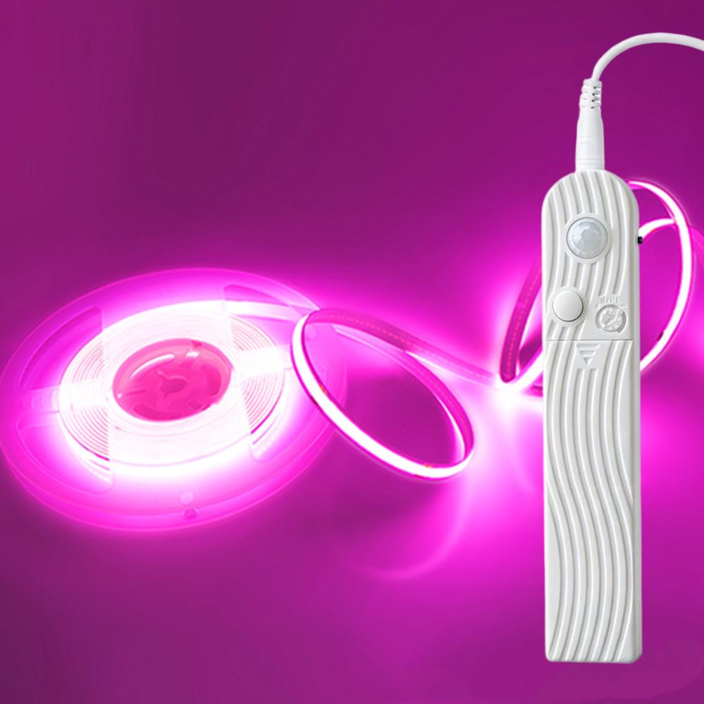 Smart COB LED Strip Light With Motion Sensor Adjustable Night Light For Bedroom Bed Headboard DIY Decor Lighting