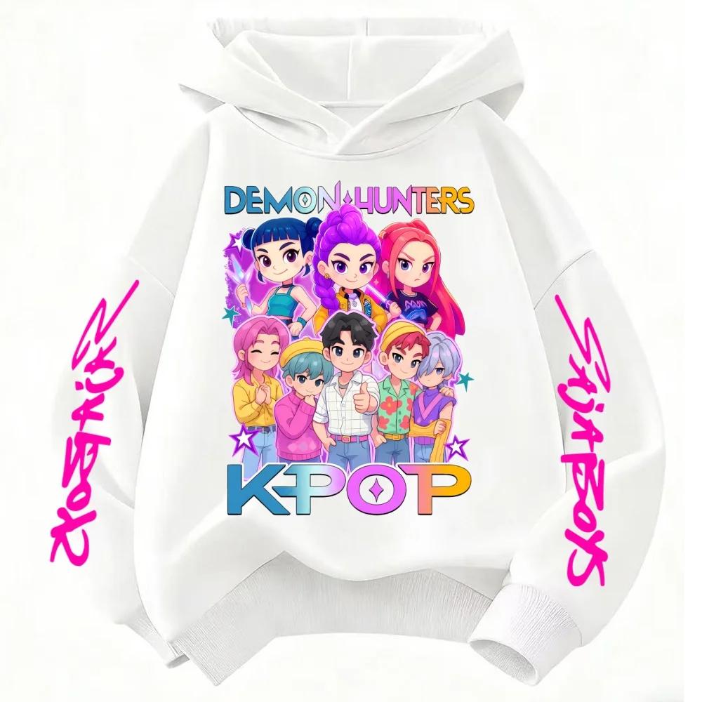 Children's Hoodie KPop Demon Hunter Blouse Girls Hoodie Casual All-match Style Hooded Sweatshirt