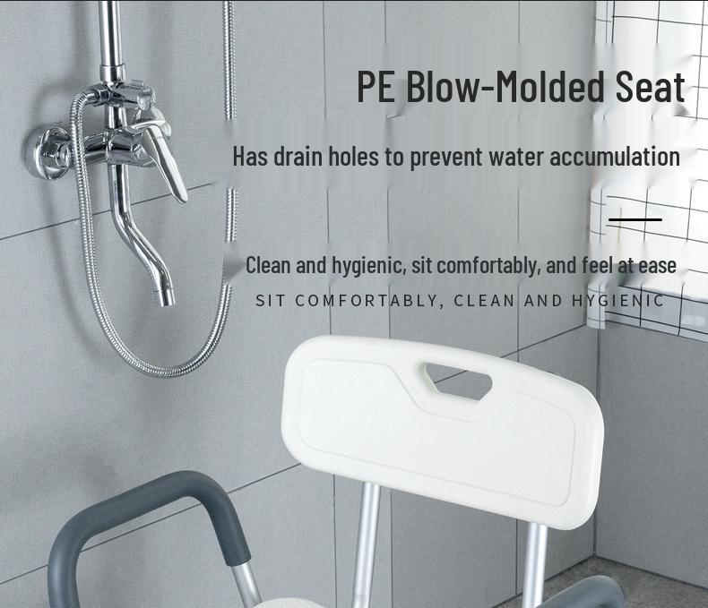 Rutschfester Aluminium-Bade-/Duschhocker für ältere Menschen & Schwangere