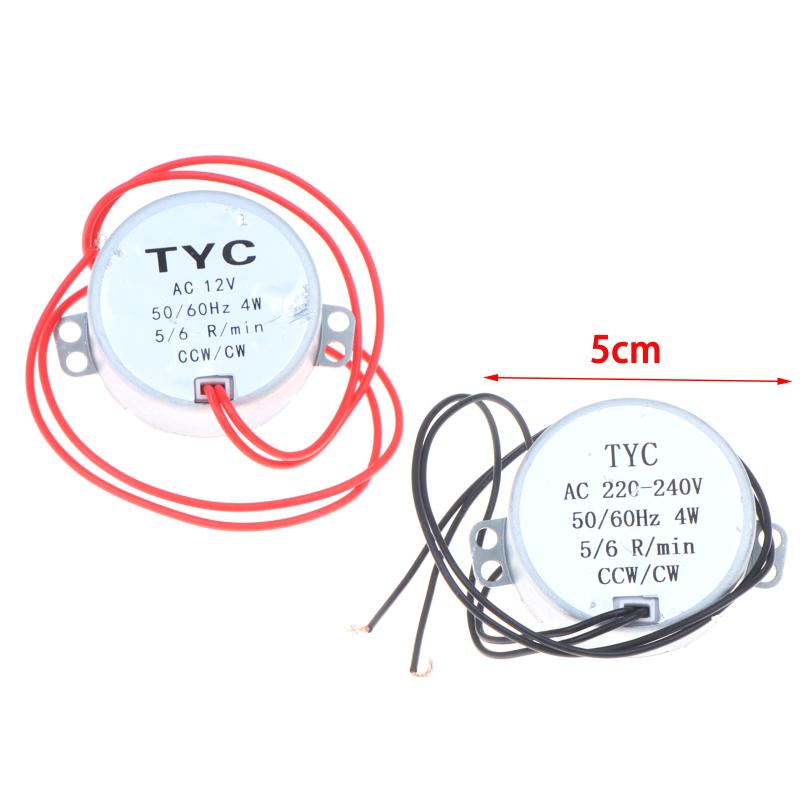 5-6 U/Min Stabiler Synchronmotor Tyc-50 AC 220V 12V 50/60Hz Drehmoment 4Kgf·Cn4Wcw/Ccw Mikrowellen-Drehteller Für Elektrischen Ventilator