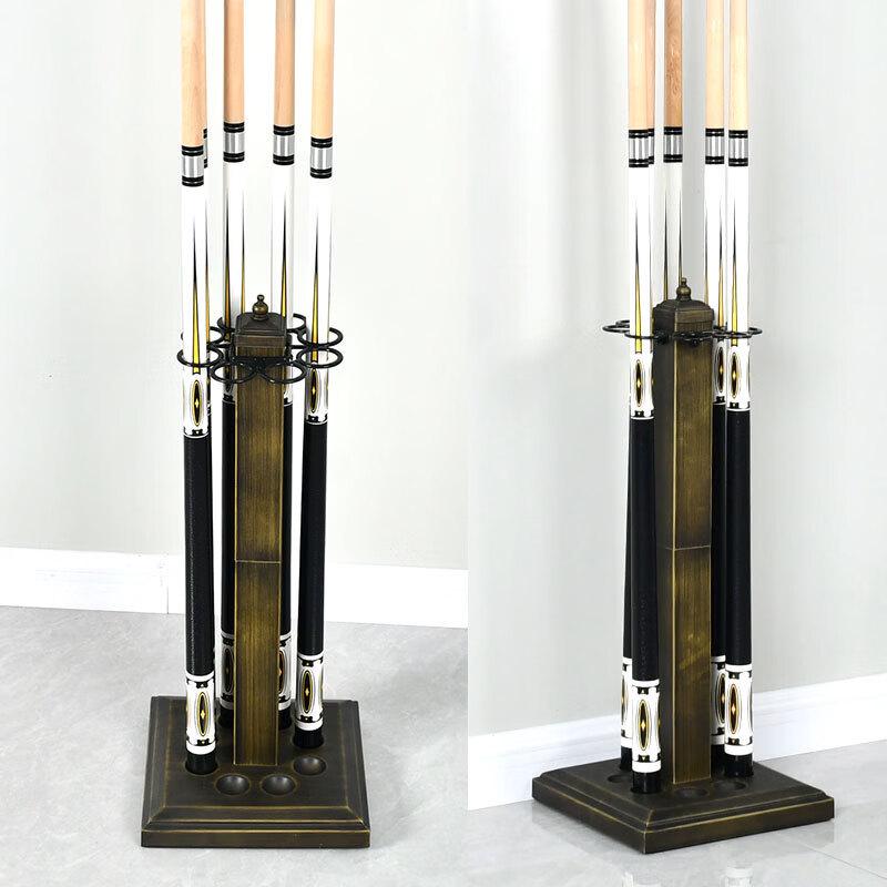 8-Hole Metal Floor-Standing Billiard Cue Rack