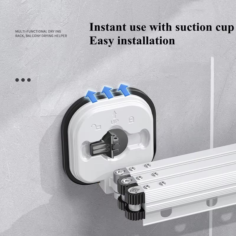 Folding Clothes Hanger Retractable Cloth Drying Rack Space Saving Home Laundry Clothesline Wall Mount Hanger Clothing Rack