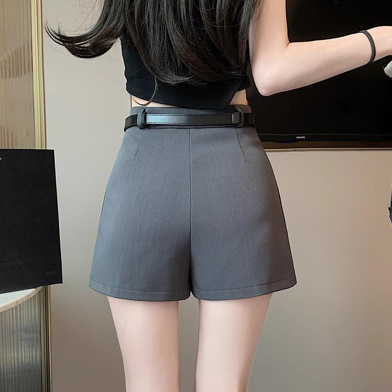 2025 Spring/Summer High Waist A-line Women's Casual Korean Style Wide Leg Shorts