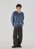 Ousa Striped Raglan V-Neck Knit
