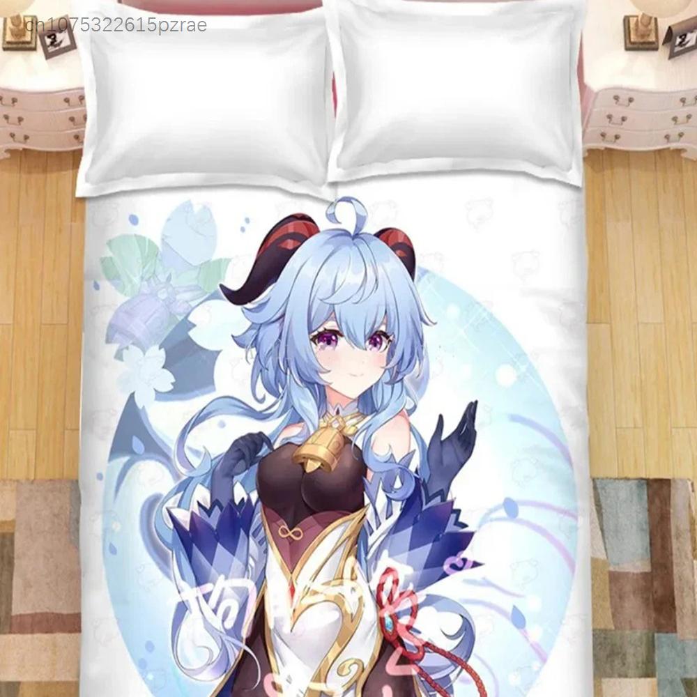 Game Genshin Impact Chongyun Bedding Set Bedroom Soft Modern Bedspreads Comefortable Kids Duvet Cover Quilt Cover And Pillowcase