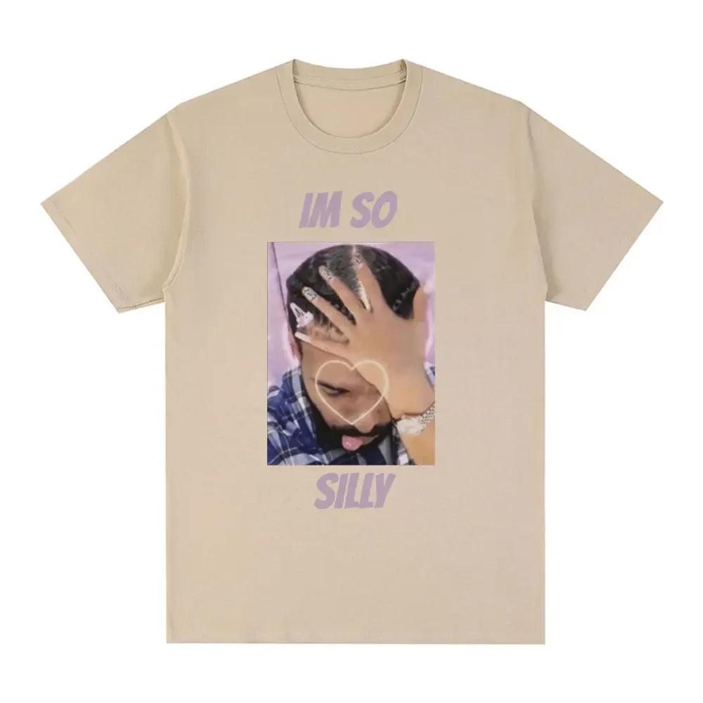 Unisex100% Cotton Casual Comfort Oversized T Shirts Funny Im So Silly Drake Meme T Shirt Harajuku Vintage T-shirt Streetwear