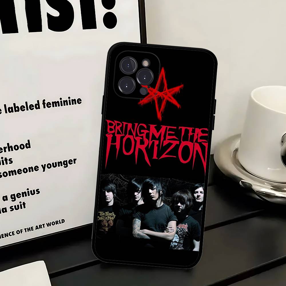 Etui na telefon Bring Me The H-Horizon do iPhone 17 16 15 14 13 12 11 Pro Max Plus Mini Miękkie Czarne Pokrowiec