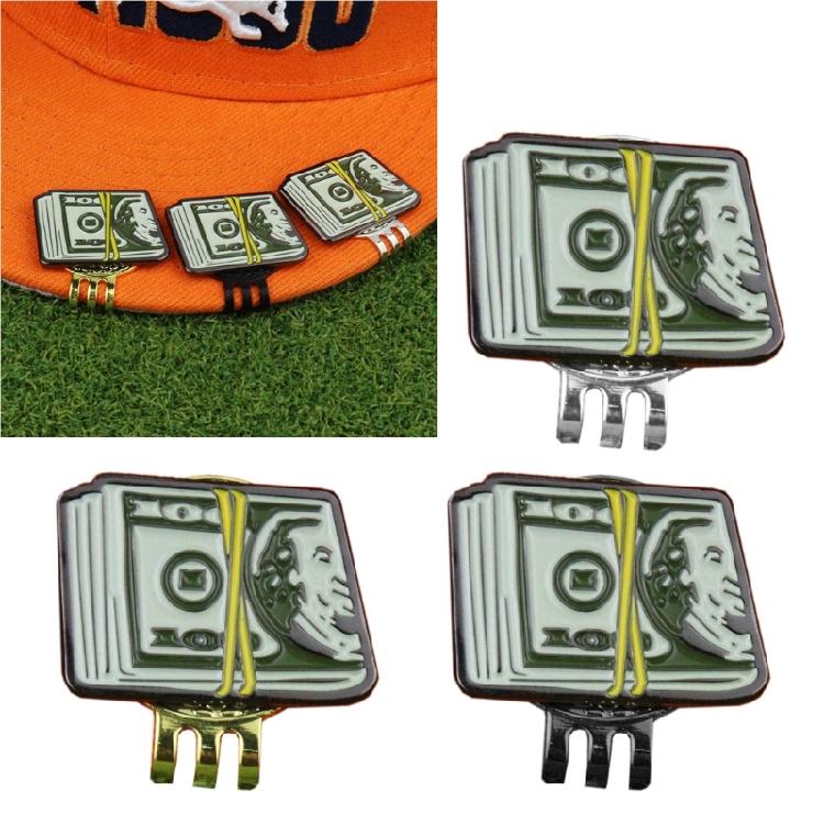 Dollar-Schein Golfball Zielmarkierer Metall Magnetischer Hutclip Golfzubehör