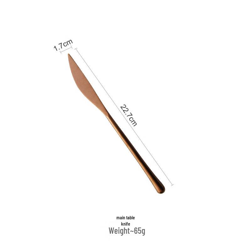 ZISIZ 304 Stainless Steel Rose Gold Western Tableware Set