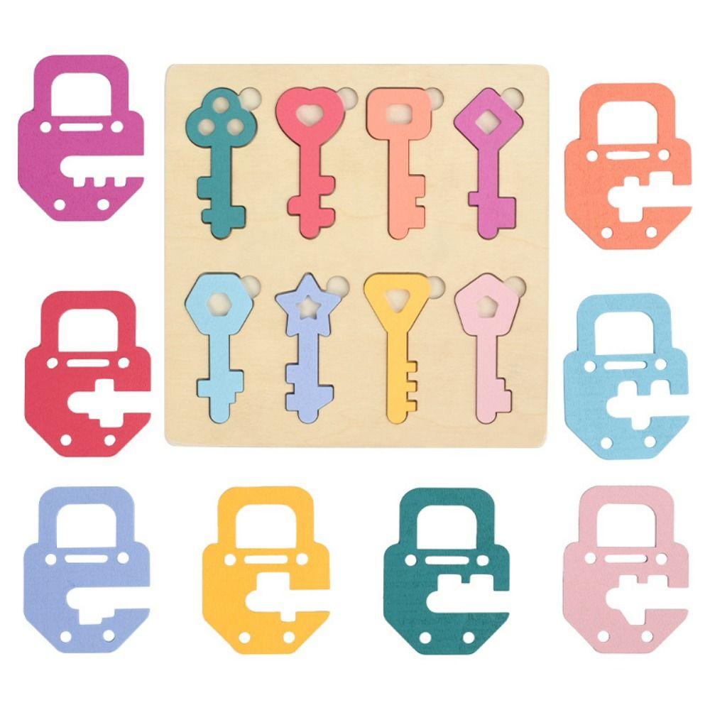 Wooden Locks Keys Montessori Educational Toy Fine Motor Skills Training Toy  Parish Activities