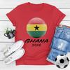 Patriotisches Ghana 2026 Grafik-T-Shirt Ghanaianischer Sportfan-Tee Fußball-Partyartikel Kleidung Herren Damen Sommer Freizeit Baumwoll-Oberteile