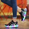 Roller Skates LED Light Shoe with 2 Wheels Professional Boys Wheeled Sneakers Rollers Removable Inline Powerslide Skate For Kids