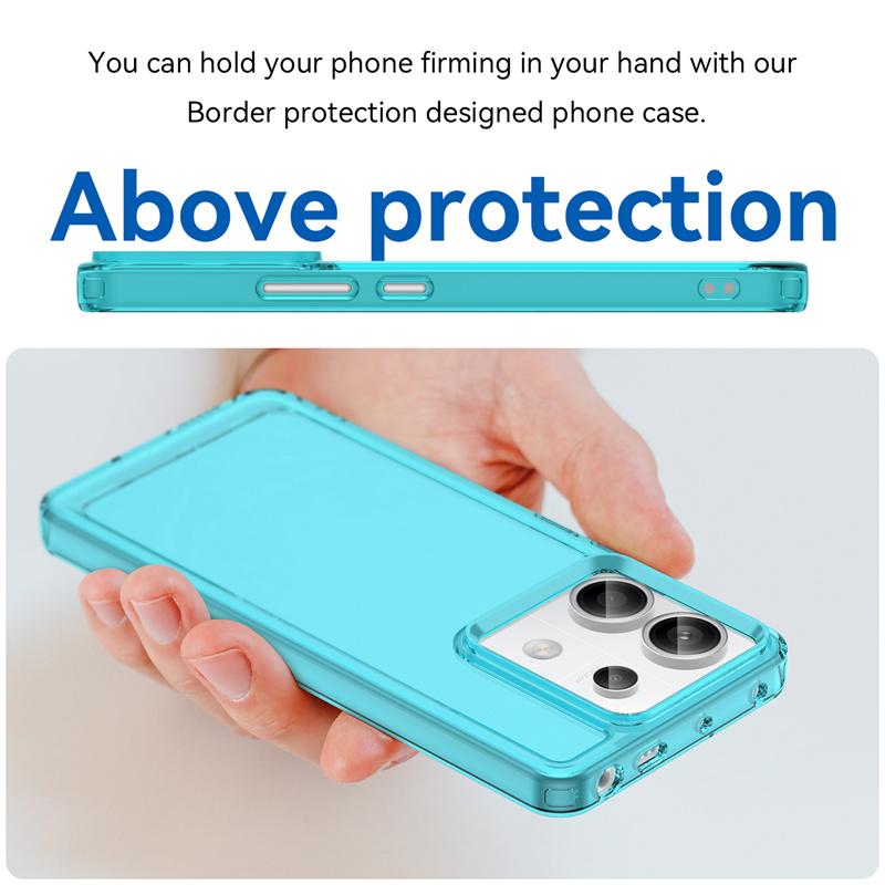 Transparent Candy Silicone TPU Case for Xiaomi Redmi Note 13 Pro 5G 12 Pro+ Protective Cover Shockproof Clear Texture Fashion Cover