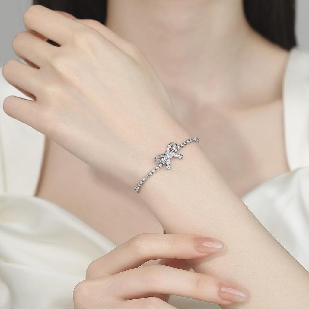 Elegant Zircon Bow Bracelet - 2025 Fairy Style