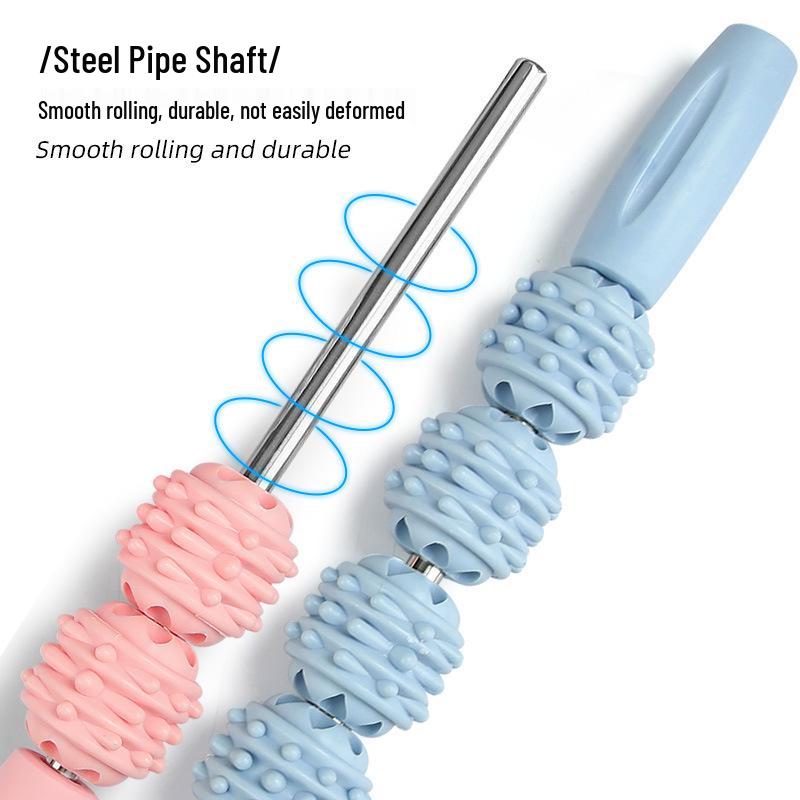 Vierrädriger bionischer Muskelmassagestab für Wade, Taille, Schulter und Nacken