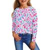 Barne Langermet Topper Casual Trykk T-skjorte Rund Hals Pullover Bluse
