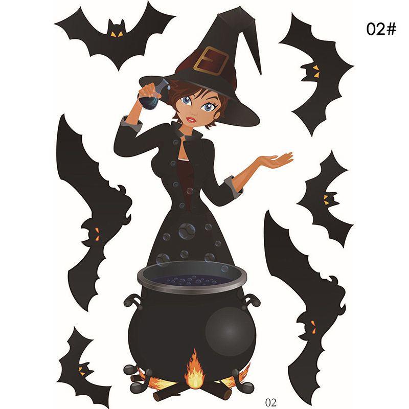 Versatile Classic Halloween Party Diy Witch Stickers Skeleton Ghost Window Wall Decals Decor