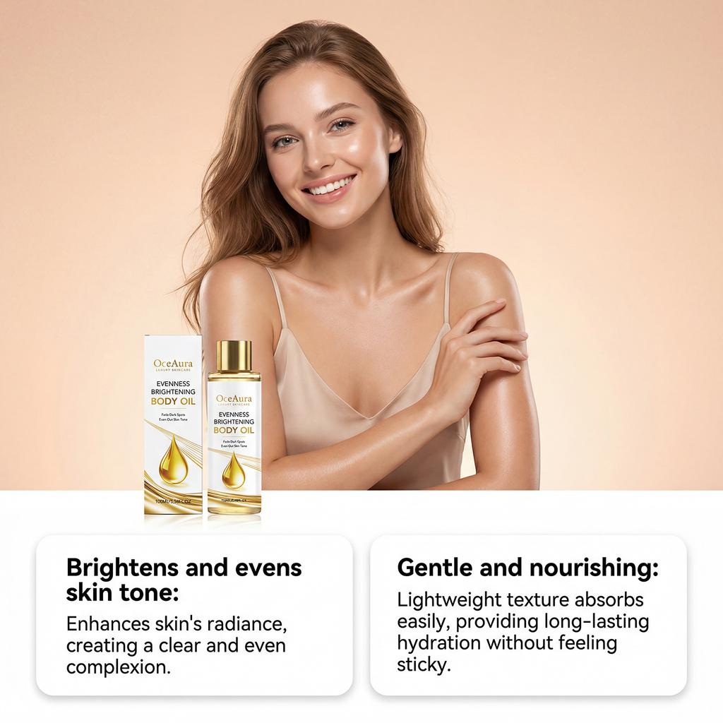 Skin Brightening Body Oil Nourishing Dry Skin Fast Absorbing No Greasy Even Body Tone Improve Dullness Moisturizer Body Care Oil