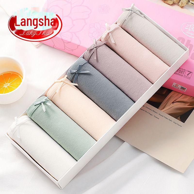 

Жіночі бавовняні трусики середньої посадки Langsha - Літній милий японський стиль M