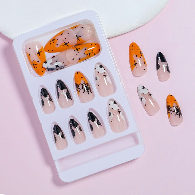 24pcs Halloween False Nails Party Cosplay Fake Nails Halloween Nail Art Acrylic Fake Nails
