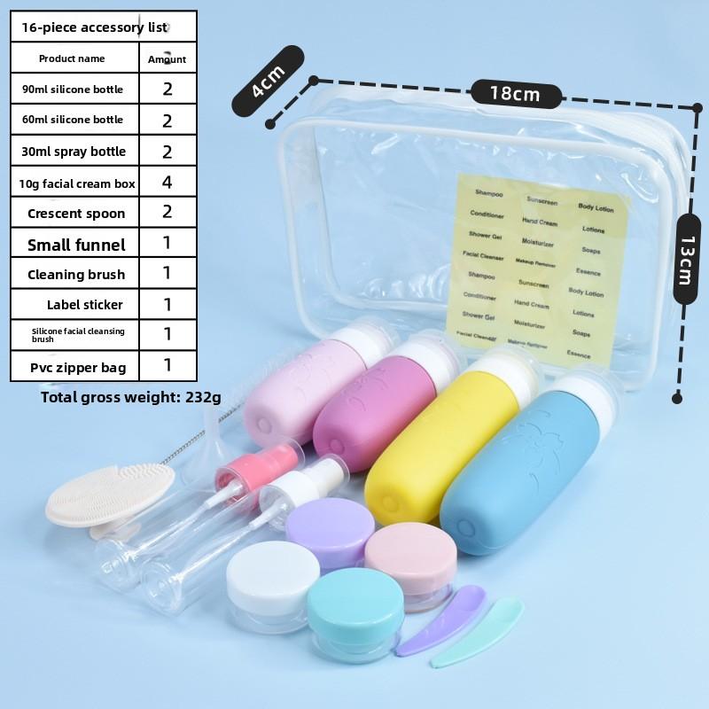 Cherry Blossom Silicone Dividing Bottle Set - Simple, Leak-Proof, Durable, Travel-Portable Silicone Dividing Bottle