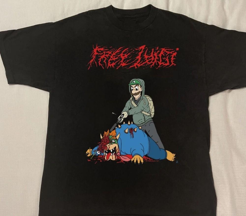 

Бесплатная футболка Luigi Mangione Sanguisugabogg в подарок для фаната, хлопок, S-4XL S