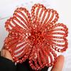 Cute 8cm Rhinestone Brooch DIY Exquisite Flower Brooch Flower Clothing Patch for Birthday Parties Weddings and Banquets Cloth
