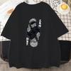 Fashion Jujutsu Kaisen Satoru Gojo Anime Printed Lady O-Neck Short Sleeve Women's T Shirt Black White Short Sleeve Polyester