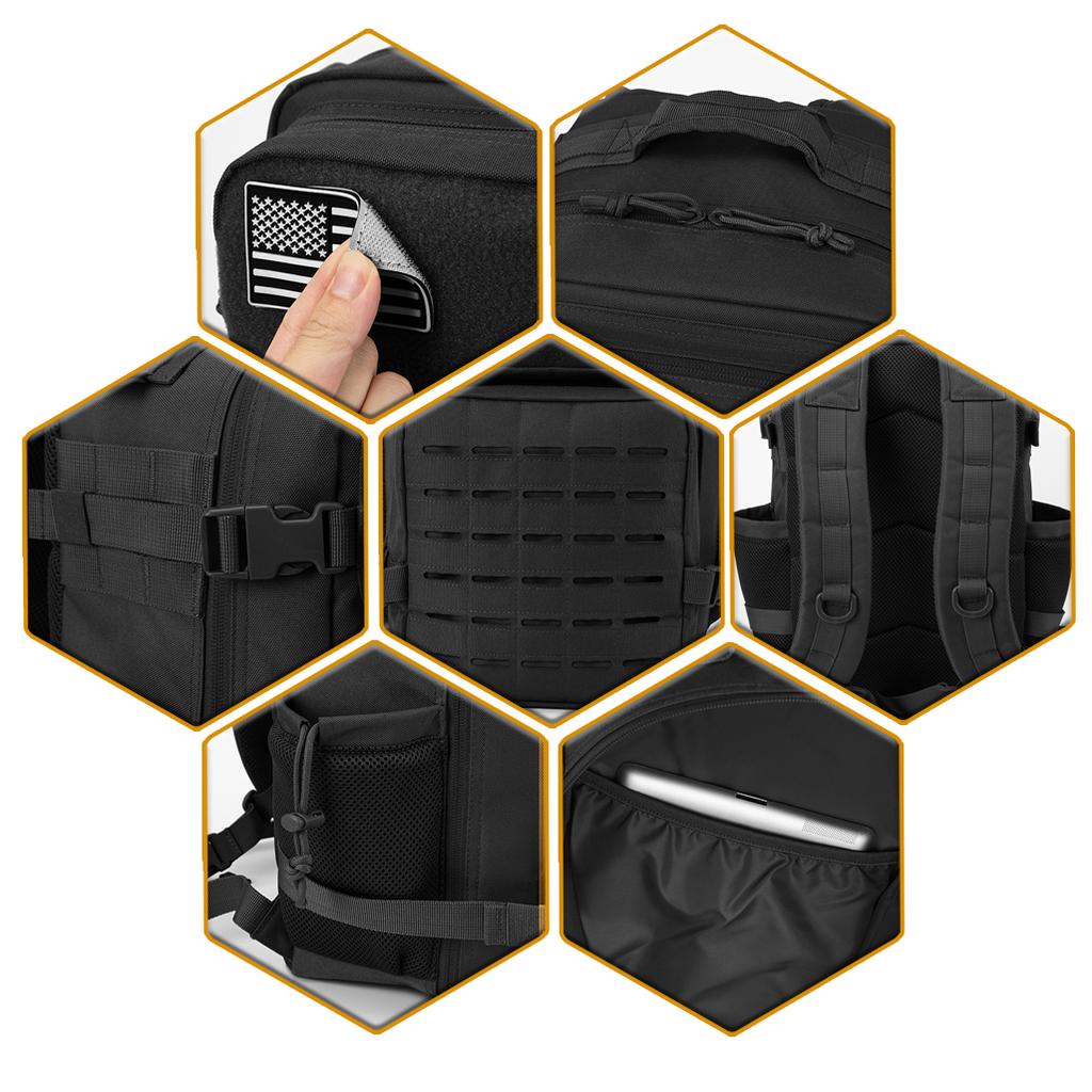 45L Backpack Outdoor Bag Fitness Backpack MOLLE Backpack Women's/Men's Hiking Survival Backpack Men's Dual Cup Holder