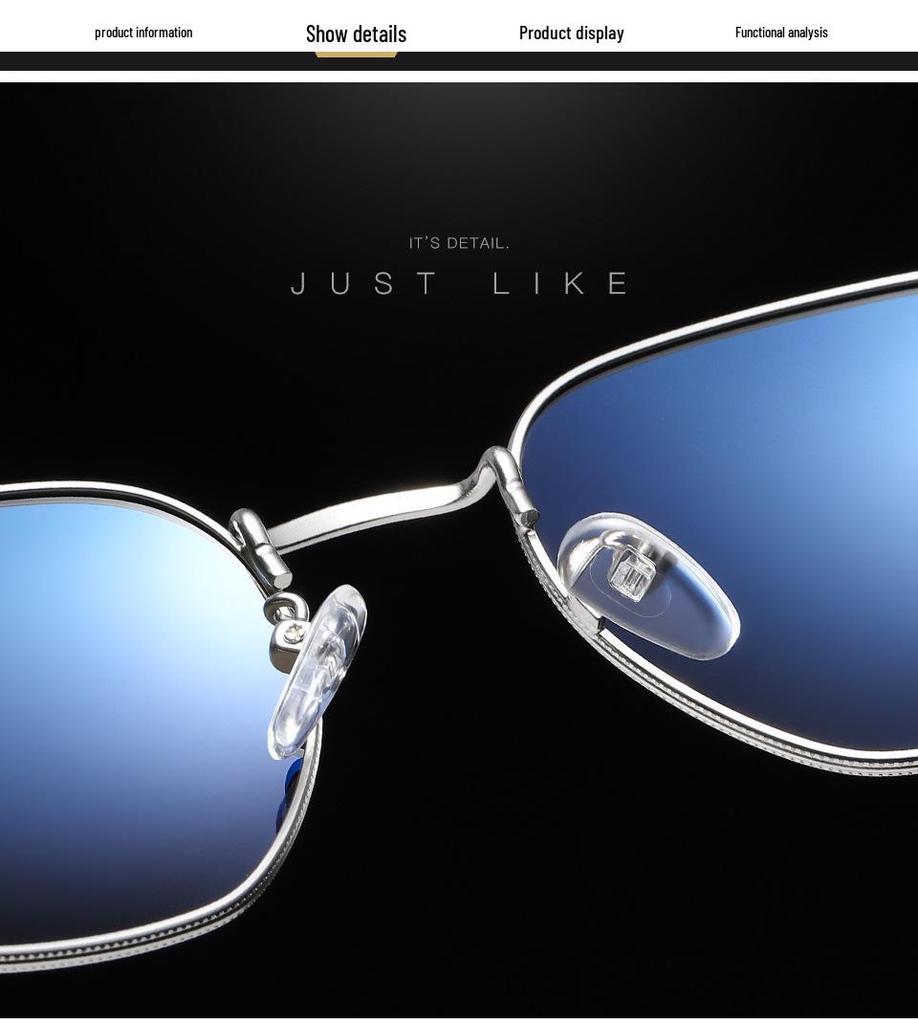 Men's Polygon Polarized Sunglasses - Colorful Metal Frame, Anti-UV, Anti-Blue Light, Flat Lens 3548