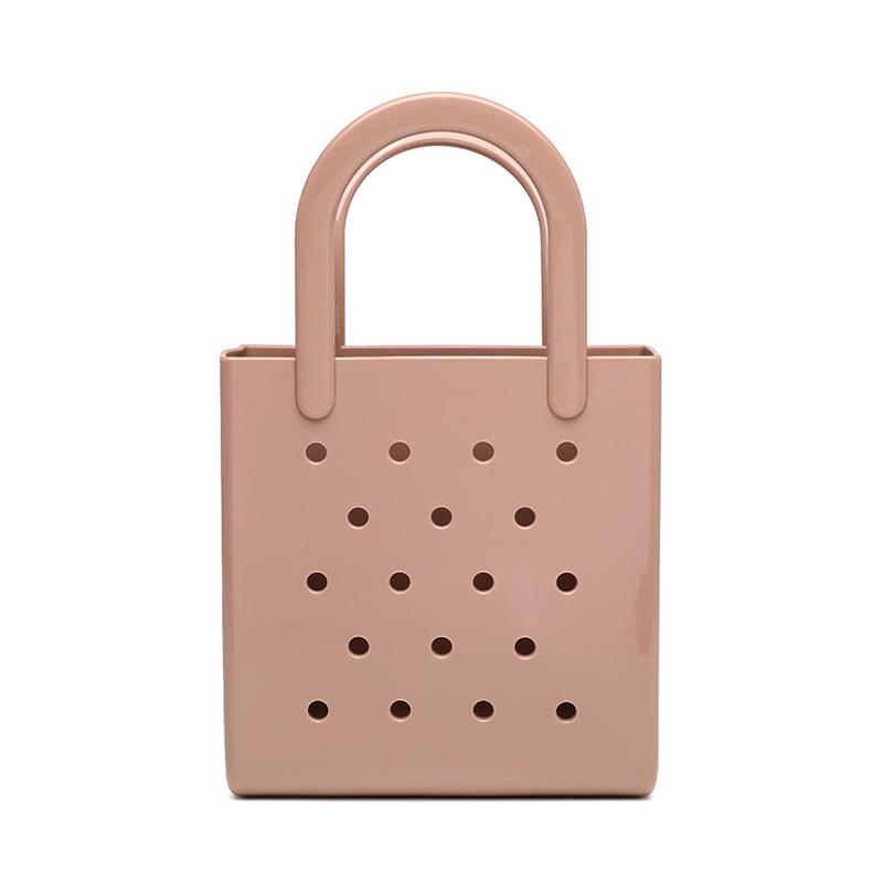 

Waterproof Summer Beach Bag Vacation Jelly Tote Bag Portable Rubber Hole Handbags Pouch Style 4