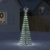 VidaXL LED Christmas Tree 275 LEDs Cool White 180 Cm, Christmas Decoration, LED Light, Outdoor Christmas Light, Cone 358065