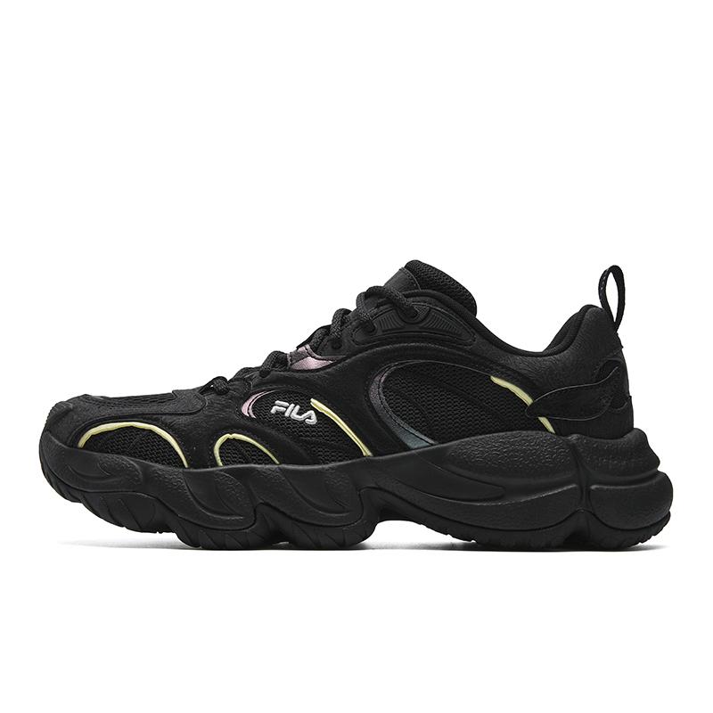 FILA ORIGINALE Cushioning Abrasion Resistant Breathable Lightweight Low top Chunky Sneakers Men s Black F12M612109FBK 42.5