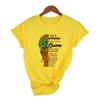 I Am A Strong Melanin Queen Print T Shirt Women Summer T Shirt Clothes African Black