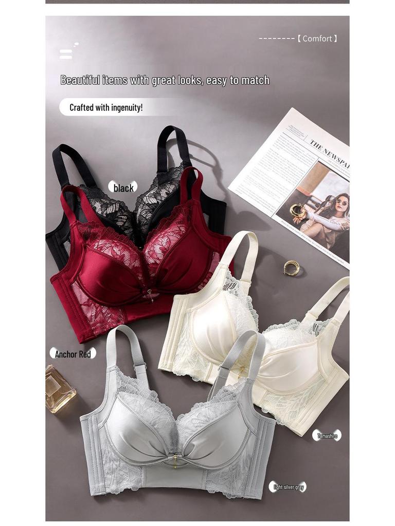 Satinspitze Push-Up-BH: Kabellose, formende Unterwäsche mit verstellbarer Passform für kleine Oberweiten