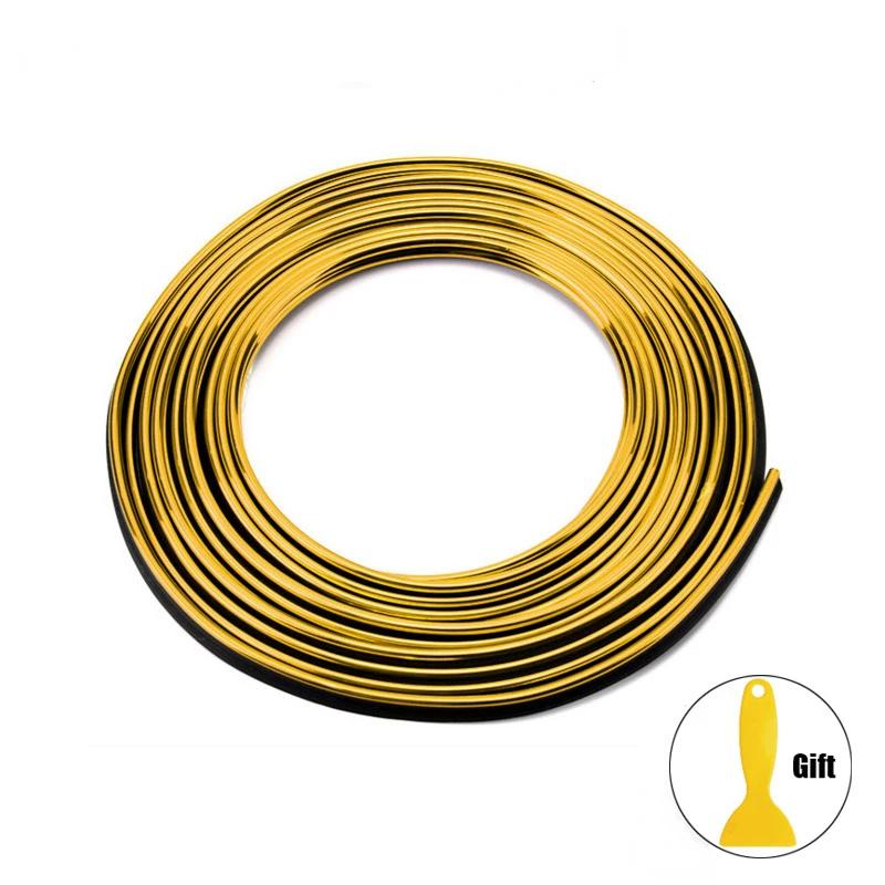 5 Meter Car Moulding Decoration Flexible Strips Interior Auto Moldings Car Cover Trim Dashboard Door Edge Car-styling Universal