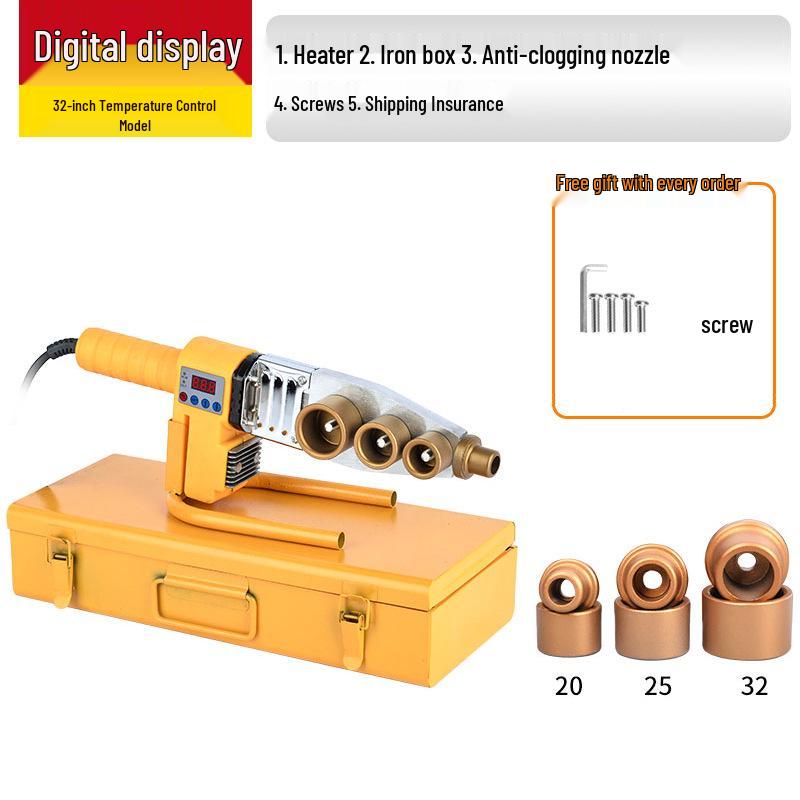 PPR 20-63mm Hot Melt Pipe Welder with Non-Stick Die Head for Plumbing and Engineering