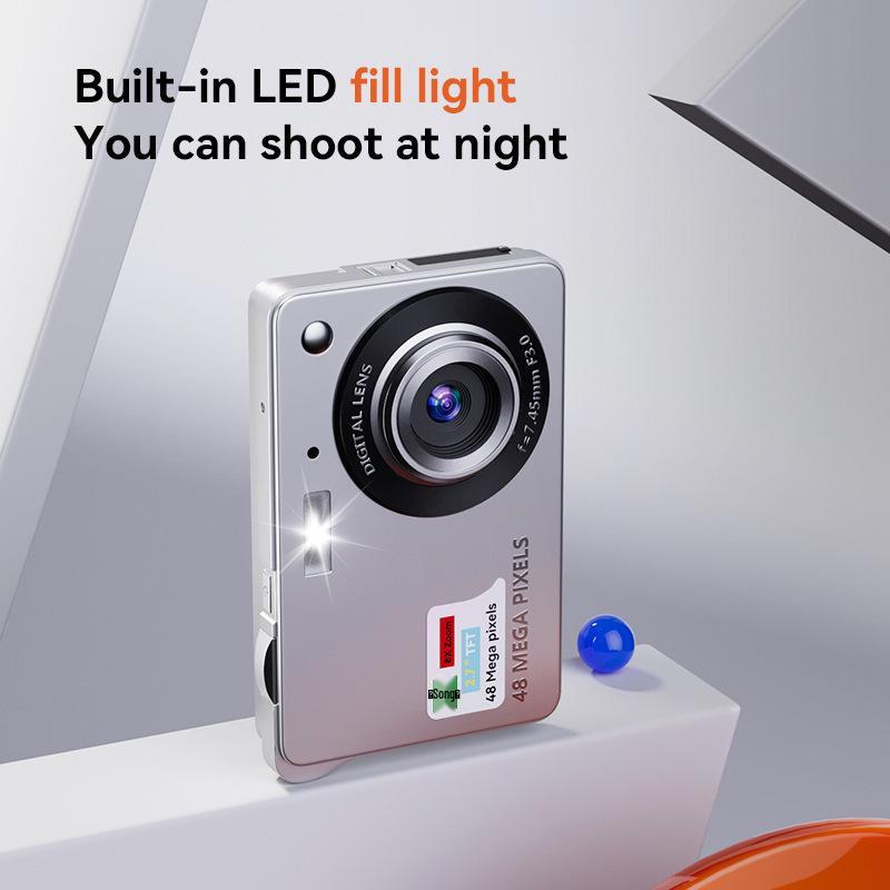 Retro HD CCD Digital Camera for Students - Entry-Level Vlog Camcorder