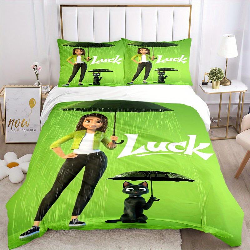 3pcs Luck Quilt Cover Set, Soft and Cozy Bedroom, Guest Room and Dorm Decorative Bedding 3-Piece Set 1 Quilt Cover + 2 Pillow Shams.Q065