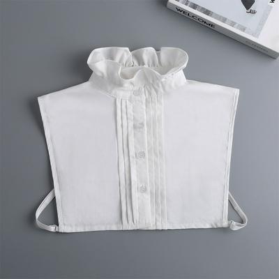Woman Blouse Tops Ruffle Lace False Collar Sweater Shirt Decorative Fake Collar Detachable Stand Collar Clothes Accessories