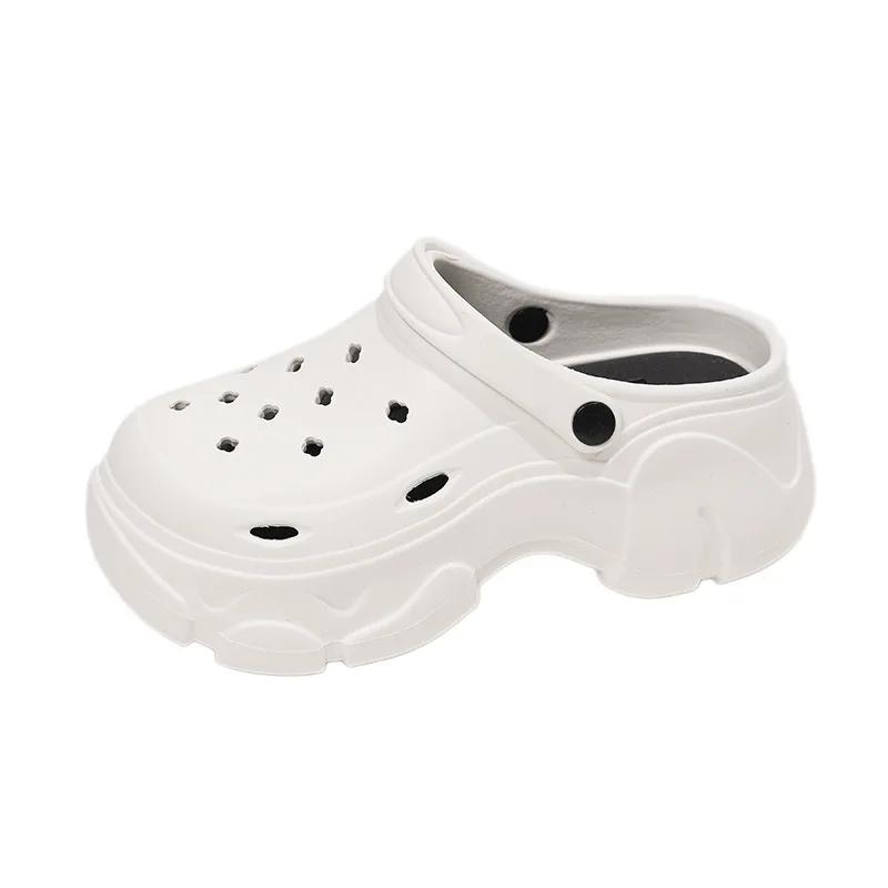 Fashion Women's Shoes 7cm Platform Sandals Casual Korean-style High Quality Garden Shoe Unique Non-slip Beach Shoes Hole Sneakers