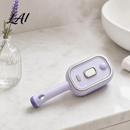 Scalp Massage Hair Brush Electric Steam with Essence & Measuring Cup Rechargeable Anti-Static Massaging Comb Massager Spray Brush Frizz Control Oil