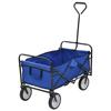 VidaXL Foldable Hand Cart Steel Blue