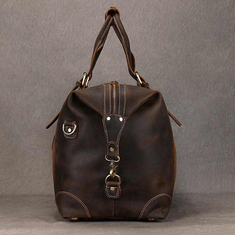 High Fashion Leather Travel Bag For Men Male Duffle Bag Large Capacity Weekender Bag 50cm Luggage Bag Business Carry On Handbag