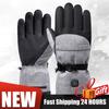 Waterproof Smart Heated Winter Gloves Electric Heating Gloves for Motorcycle Riding Outdoor Skiing(Grey Gloves and Battery Box)