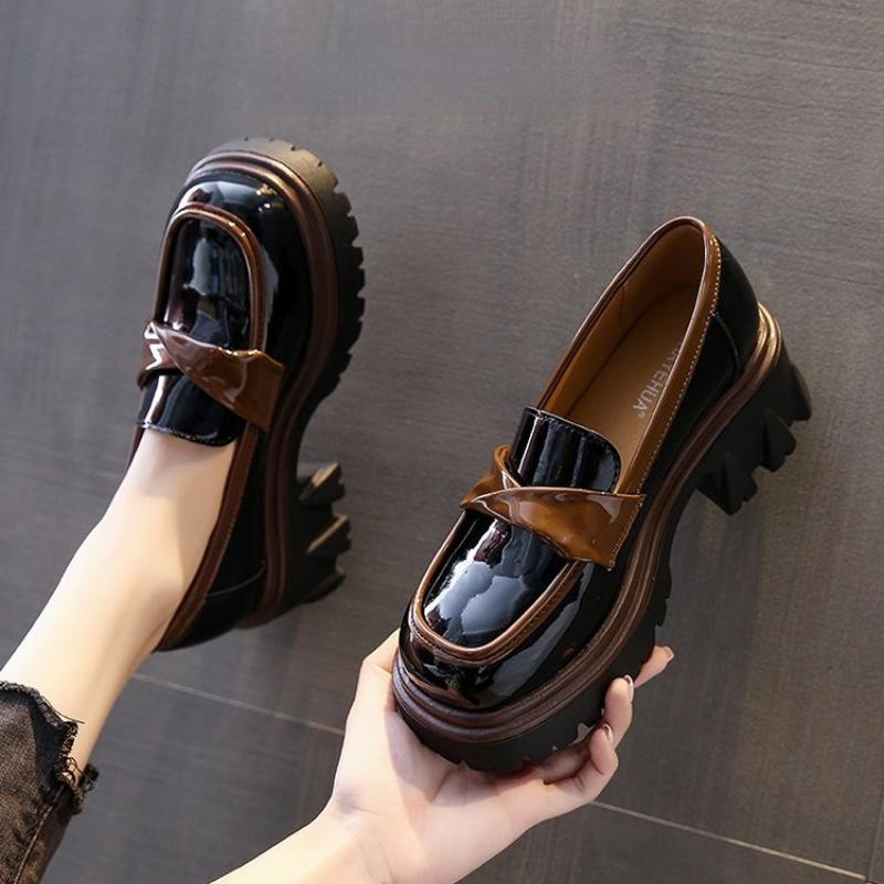 Лоферы женские Туфли Мэри Джейн на платформе Женские повседневные туфли-лодочки — фото 3